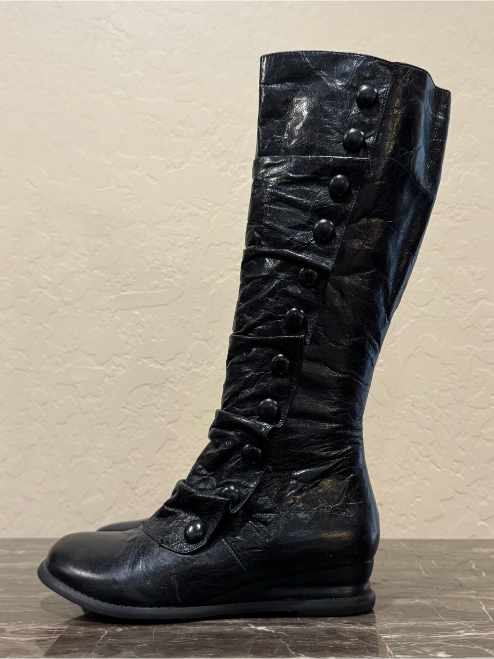 Miz Mooz Bloom Button Leather Victorian Granny Boots